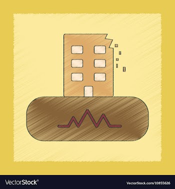 Flat shading style icon natural disaster vector image