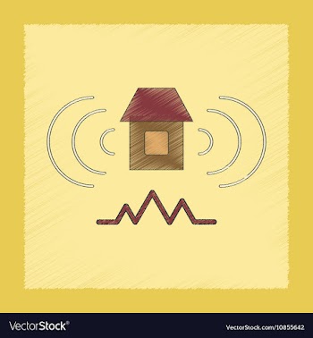 Flat shading style icon natural disaster vector image