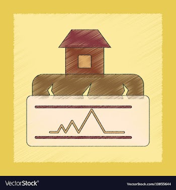 Flat shading style icon natural disaster vector image