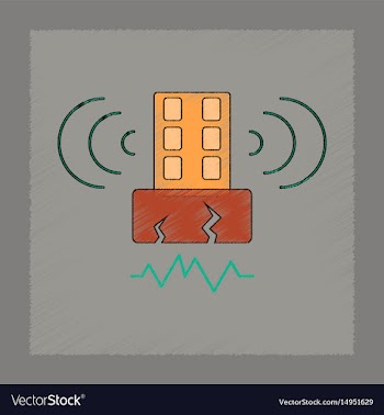 Flat shading style icon natural disaster vector image