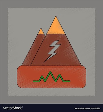 Flat shading style icon natural disaster vector image