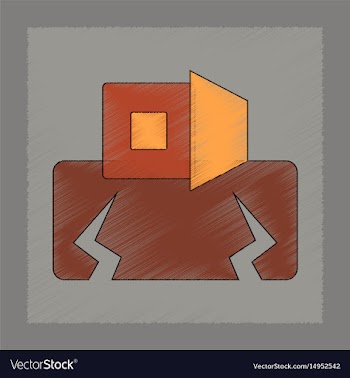 Flat shading style icon natural disaster vector image