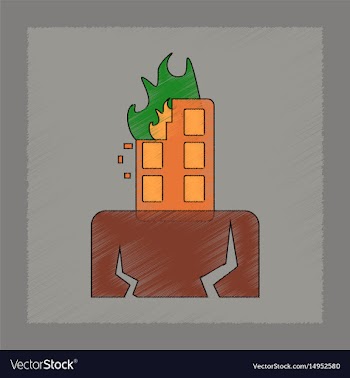 Flat shading style icon natural disaster vector image