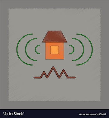 Flat shading style icon natural disaster vector image