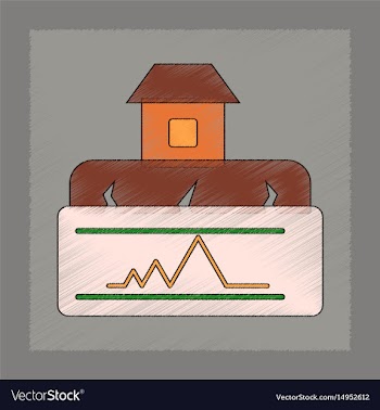 Flat shading style icon natural disaster vector image