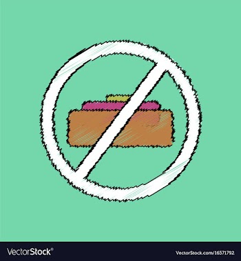 Flat shading style icon no mine sign vector image