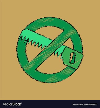 Flat shading style icon no saws vector image