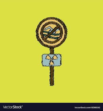 Flat shading style icon no swimming sign vector image