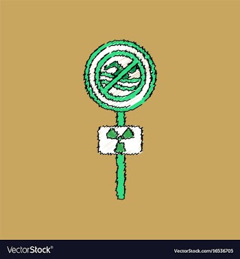 Flat shading style icon no swimming sign vector image