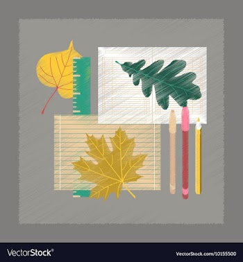 Flat shading style icon notebook pen vector image