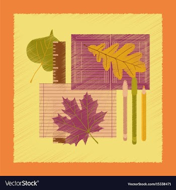 Flat shading style icon notebook pen vector image