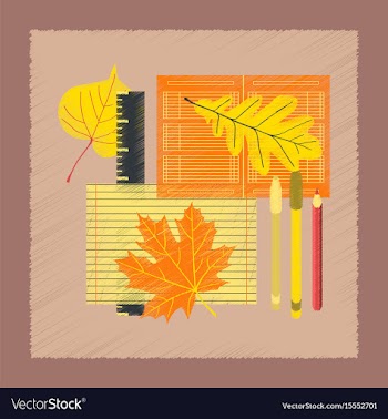 Flat shading style icon notebook pen vector image