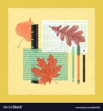 Flat shading style icon notebook pen vector image