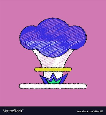 Flat shading style icon nuclear explosion vector image