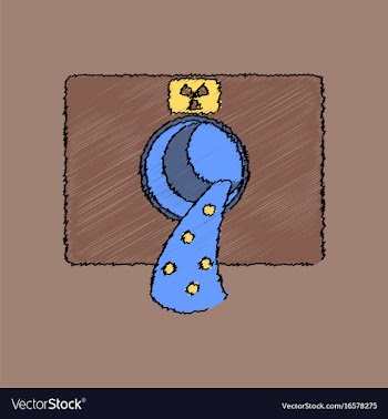 Flat shading style icon nuclear waste vector image