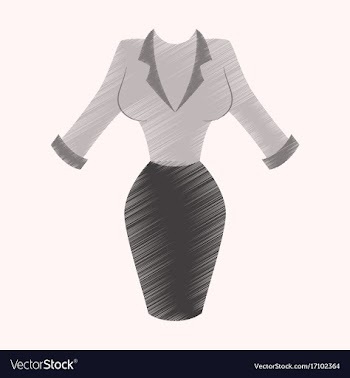 Flat shading style icon office dress vector image