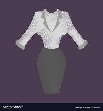 Flat shading style icon office dress vector image