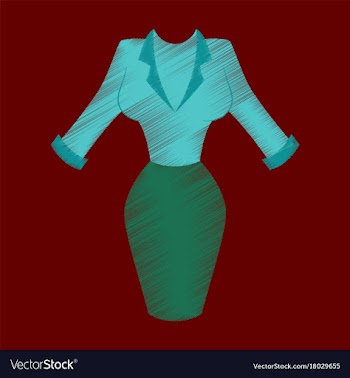 Flat shading style icon office dress vector image