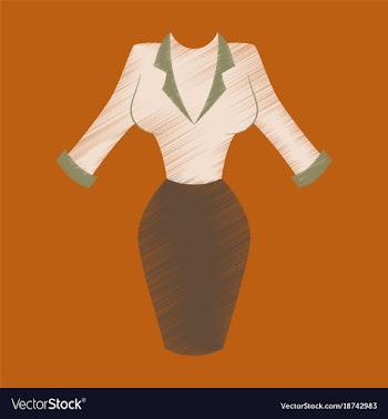 Flat shading style icon office dress vector image