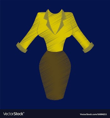 Flat shading style icon office dress vector image
