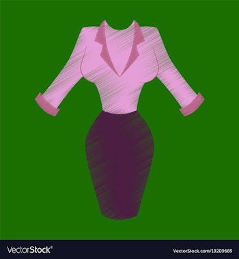 Flat shading style icon office dress vector image
