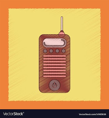 Flat shading style icon old cell phone vector image