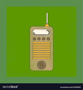 Flat shading style icon old cell phone vector image
