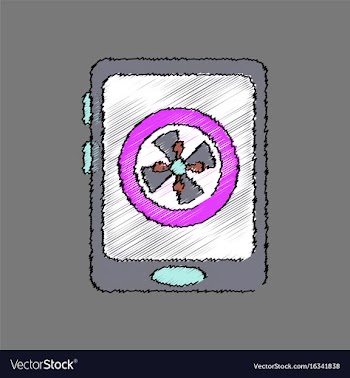 Flat shading style icon online casino roulette vector image