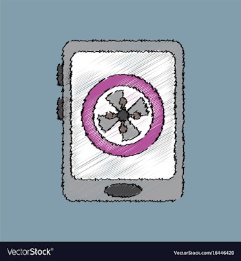 Flat shading style icon online casino roulette vector image