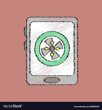 Flat shading style icon online casino roulette vector image