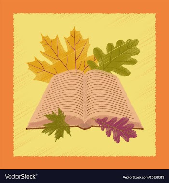 Flat shading style icon open book leaves vector image