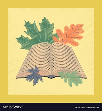 Flat shading style icon open book leaves vector image