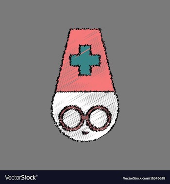 Flat shading style icon ophthalmologist vector image