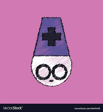 Flat shading style icon ophthalmologist vector image