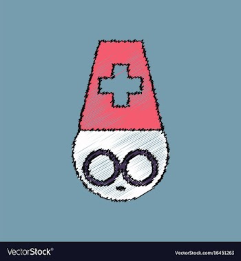 Flat shading style icon ophthalmologist vector image