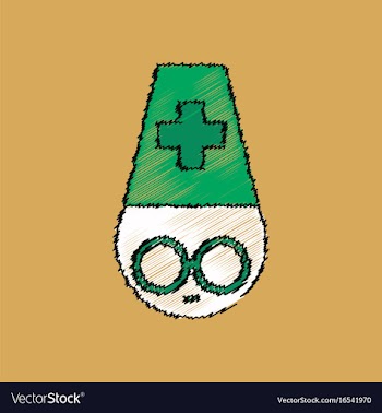 Flat shading style icon ophthalmologist vector image
