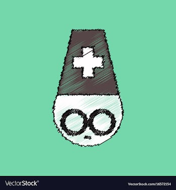 Flat shading style icon ophthalmologist vector image