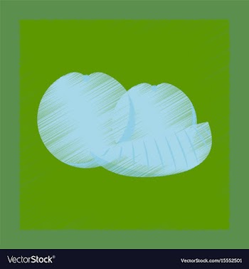 Flat shading style icon orange slice vector image
