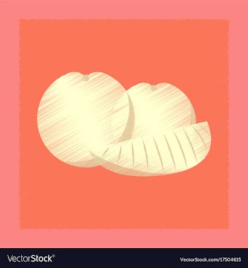 Flat shading style icon orange slice vector image