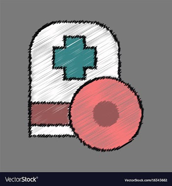 Flat shading style icon otolaryngologist vector image