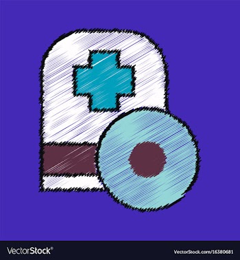 Flat shading style icon otolaryngologist vector image