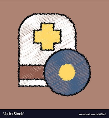 Flat shading style icon otolaryngologist vector image
