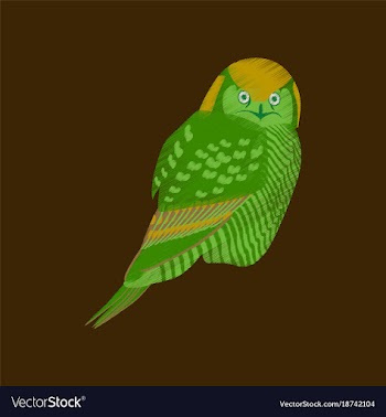 Flat shading style icon owl vector image