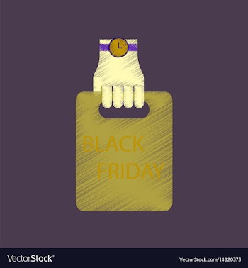 Flat shading style icon package in hand black vector image