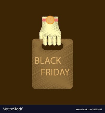 Flat shading style icon package in hand black vector image