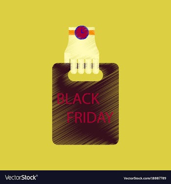 Flat shading style icon package in hand black vector image