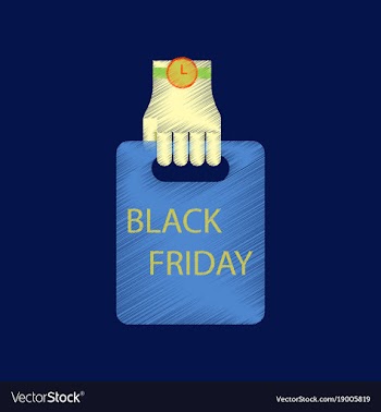 Flat shading style icon package in hand black vector image