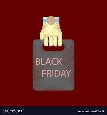 Flat shading style icon package in hand black vector image