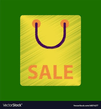 Flat shading style icon package sale vector image