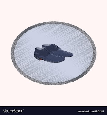 Flat shading style icon pair of men shoes vector image